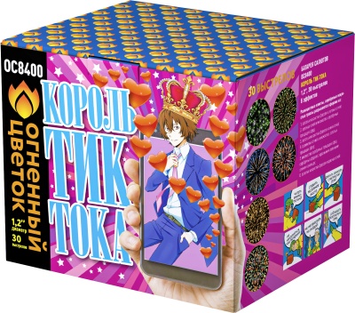 Король Тик-Тока Батарея салютов купить в Кирсанове | kirsanov.salutsklad.ru